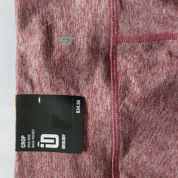IDEOLOGY Womens high Rise crop leggings athletic swet wine size S - Picture 7 of 10